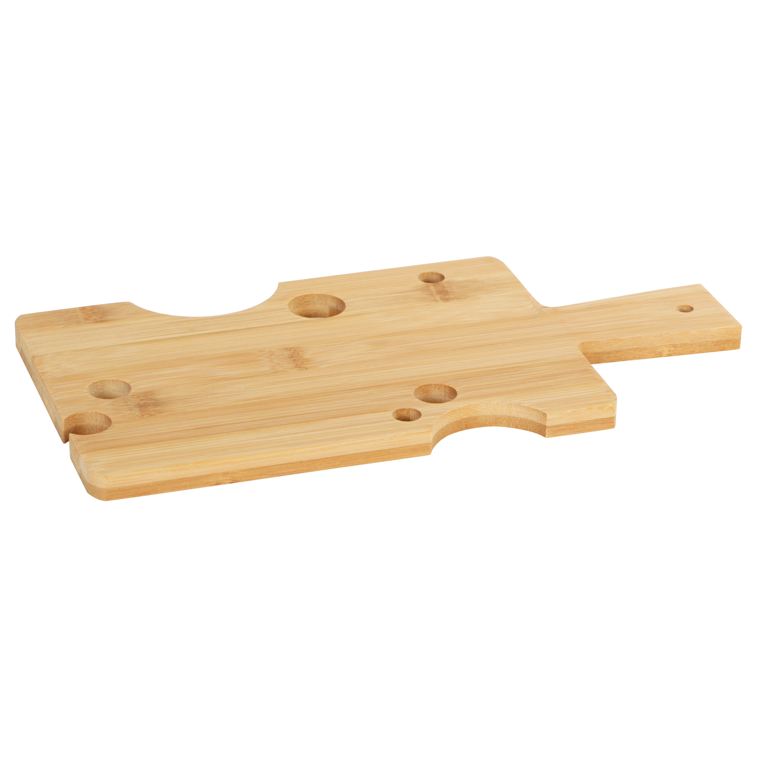 Picture of Bamboe plank 15x30x1 cm met kaasgaten en greep 