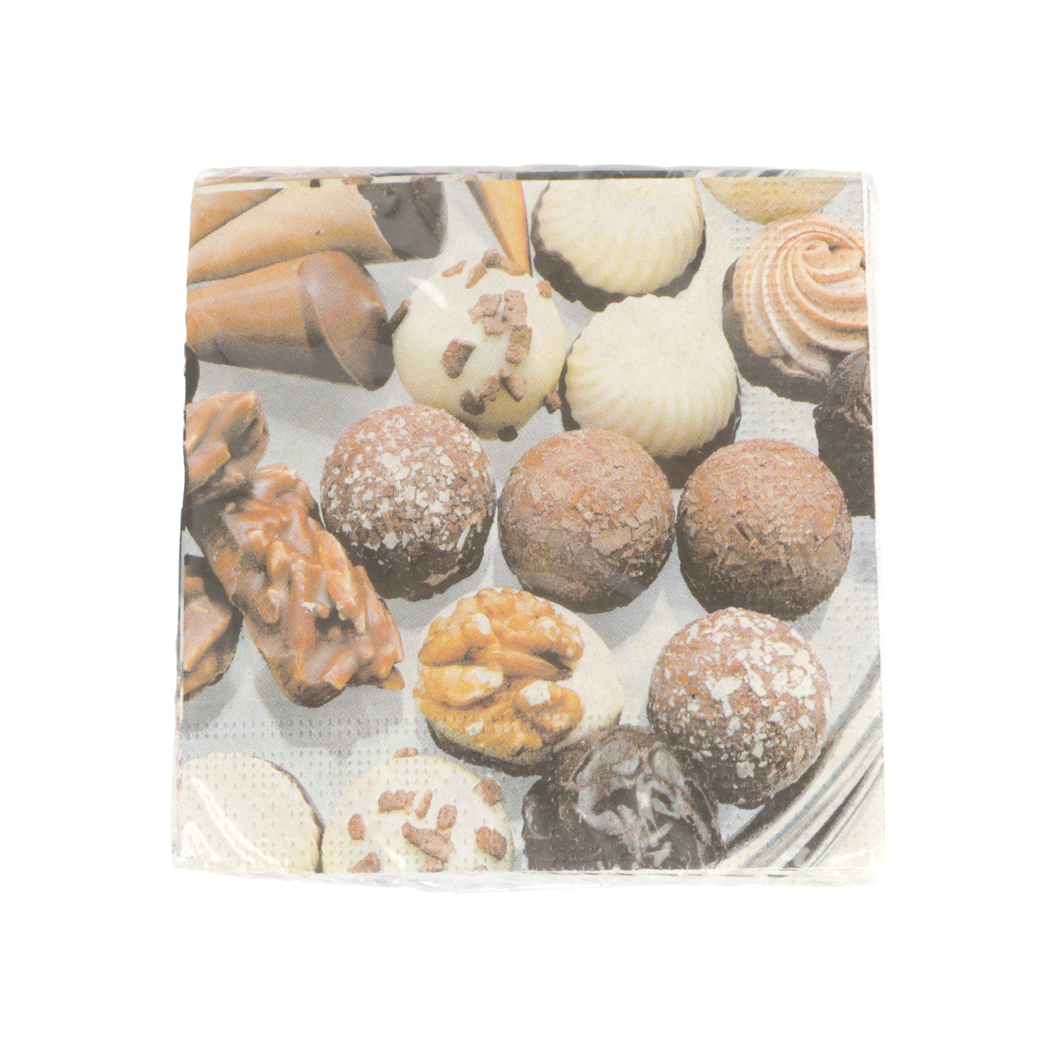 Picture of Pak à 20 servetten 22x22 cm 3 laags Bonbons  