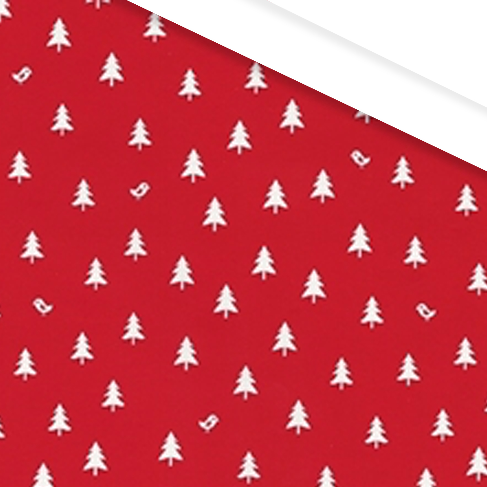 Afbeelding van Rol kerstpapier 30 cm 100 mtr kerstboom op rood (uc)