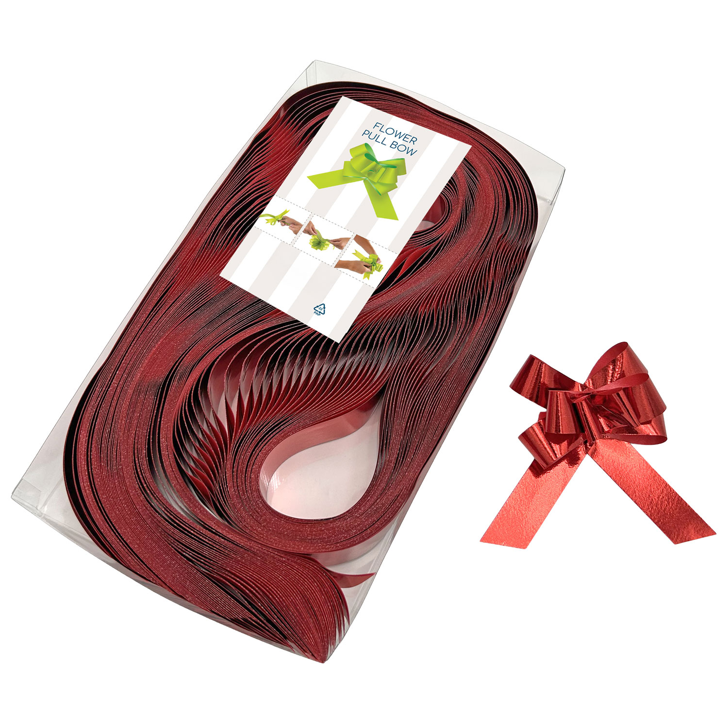 Afbeelding van Pak à 50 trekstrik Ø80 mm 19 mm metallic rood