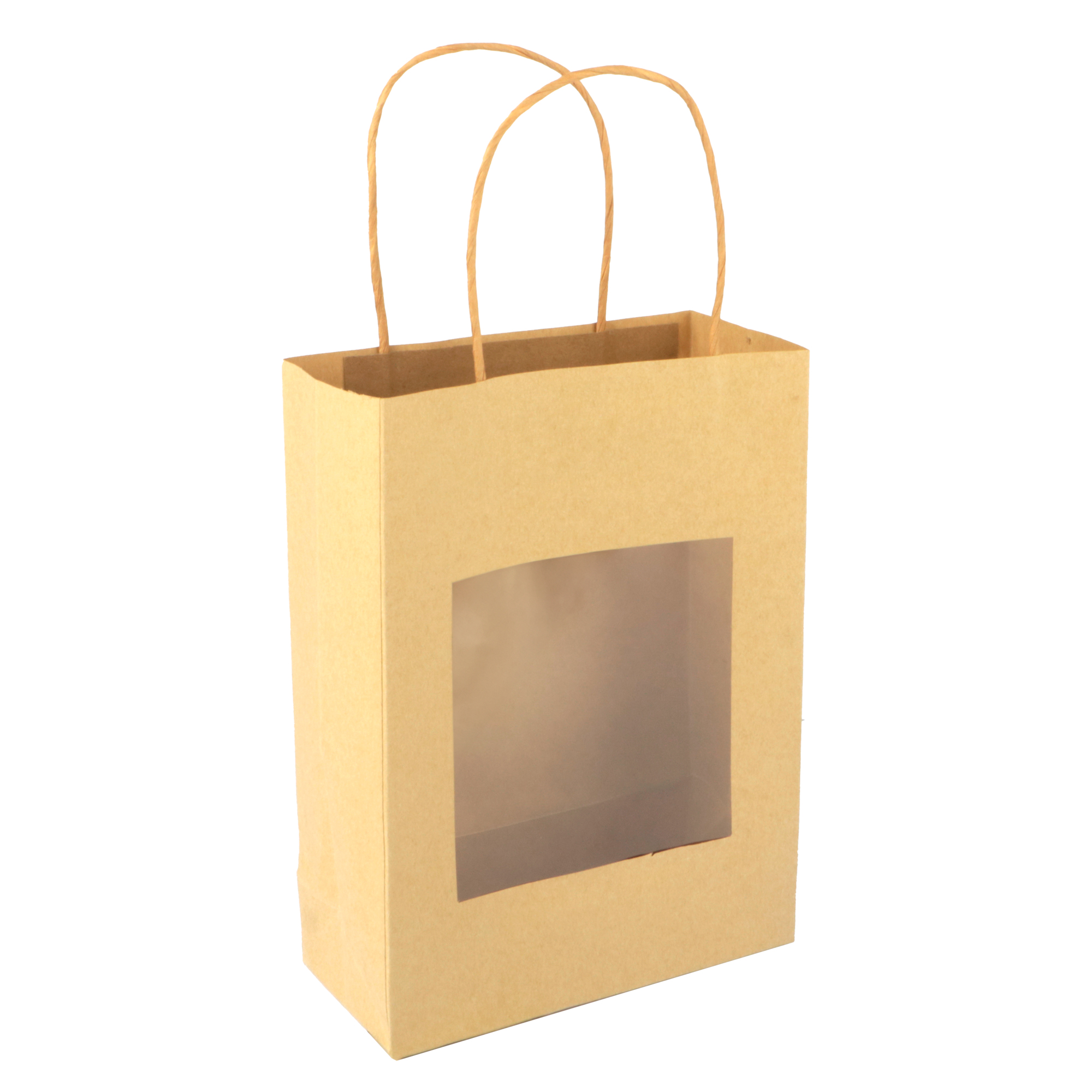 Picture of Ctn à 25 kraft window bags 18+8x24 cm