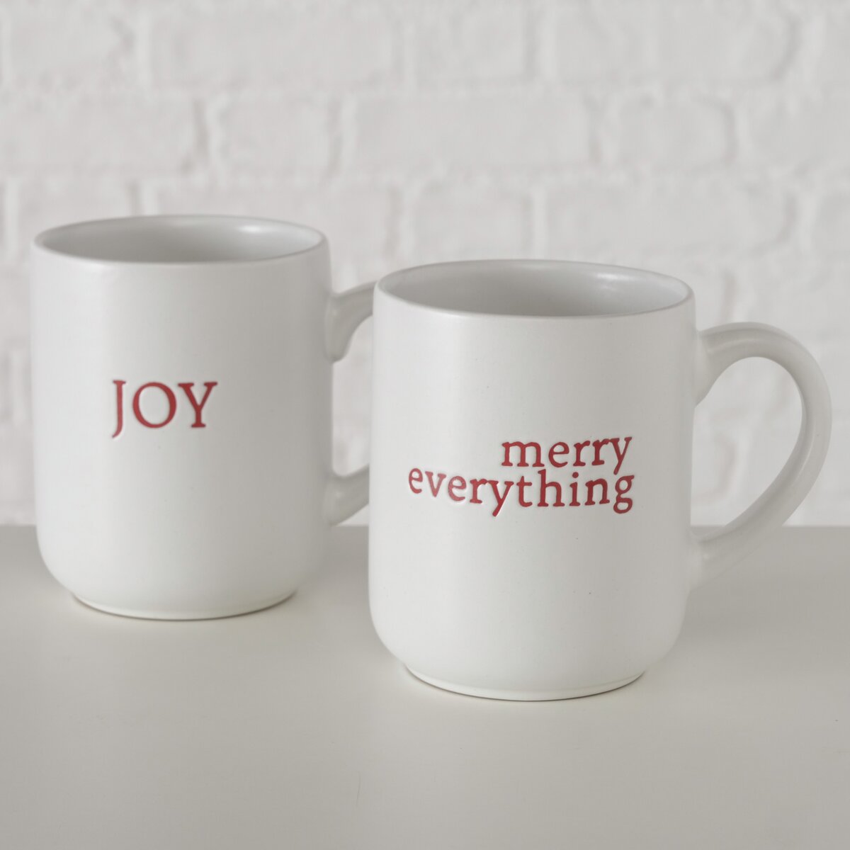 Afbeelding van Mok porselein 330 ml Joy/Merry everything assorti