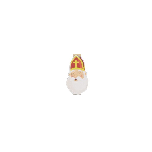 Afbeelding van Zak à 36 Sinterklaas op knijper 3,5x2 cm