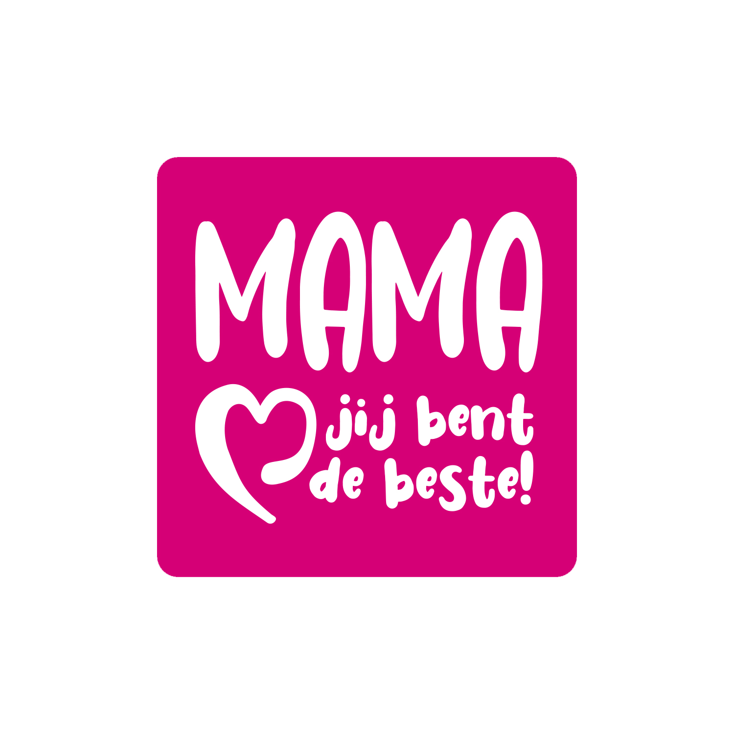 Afbeelding van Ds à 250 kado etiket 3,9x3,9 cm Mama jij bent de beste 