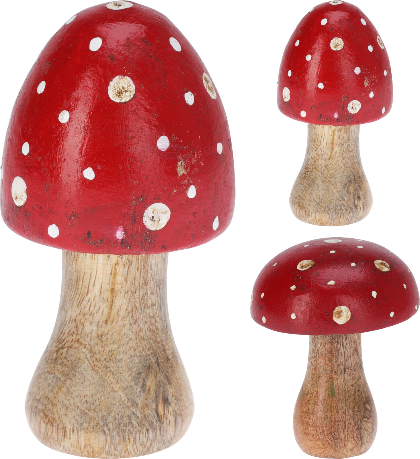 Picture of Paddenstoel rood met witte stippen 7x10 cm assorti