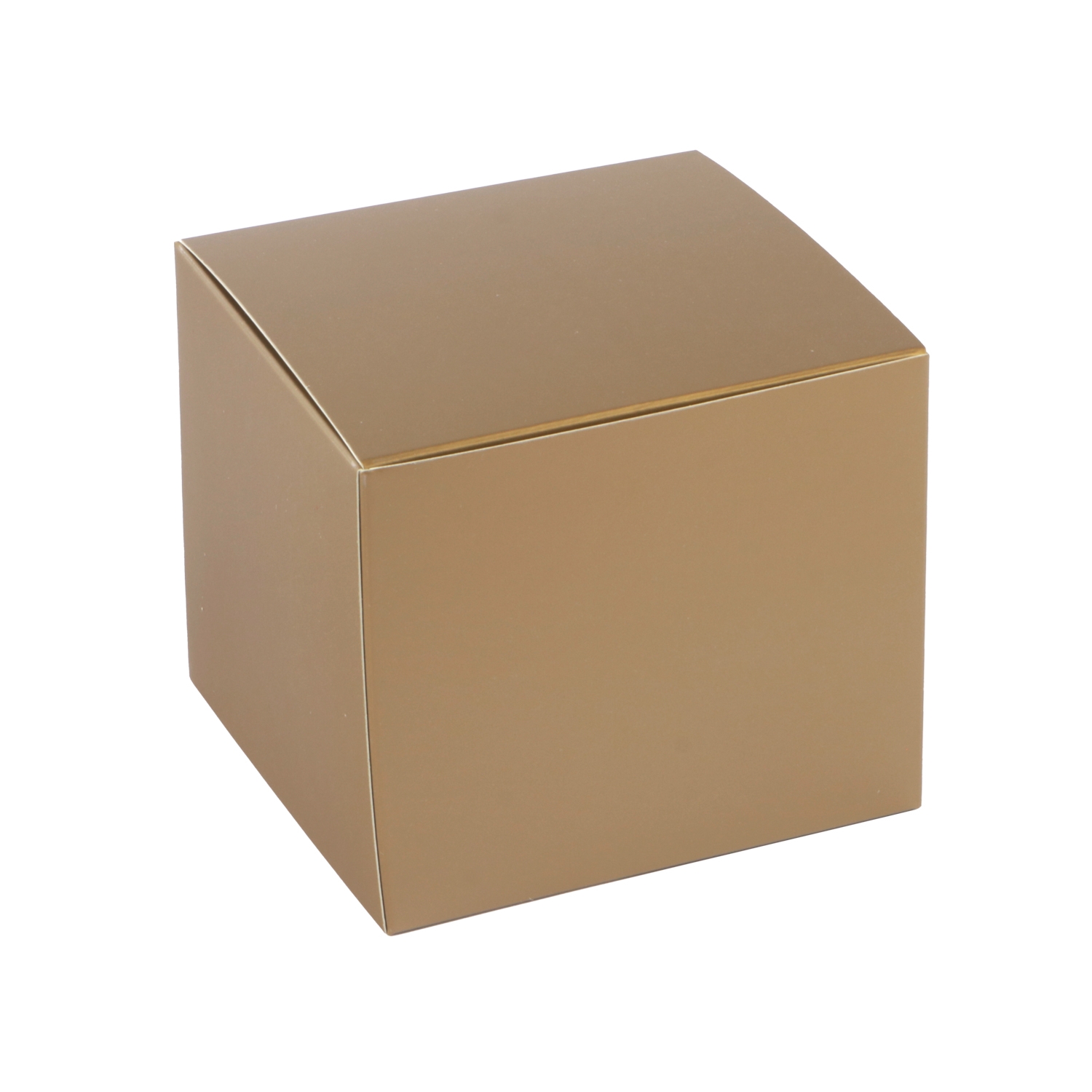 Afbeelding van Ds à 50 kubus klepdoosje 375 gram metallic goud 