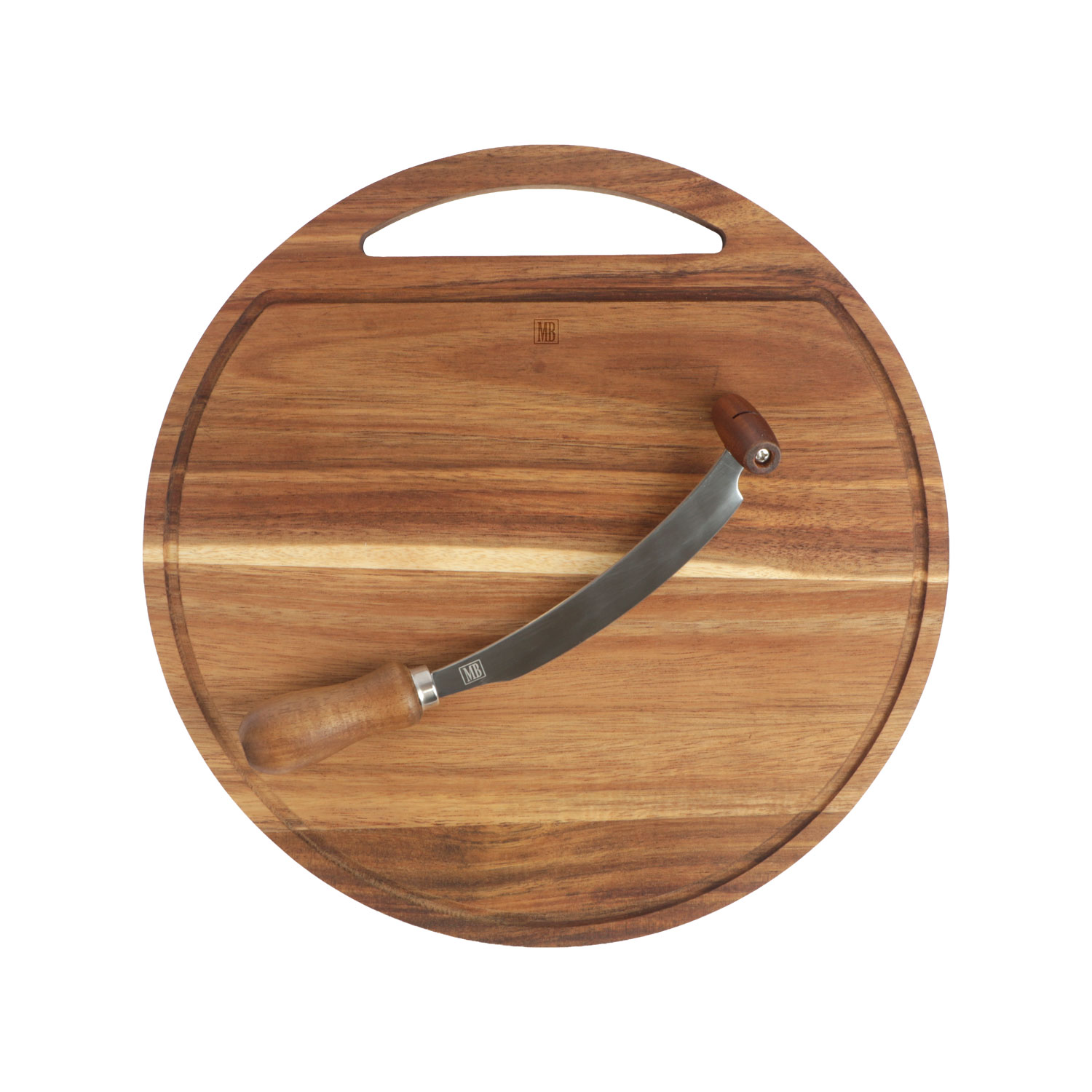 Picture of Acacia tray ø29x2 cm + cheeseknife