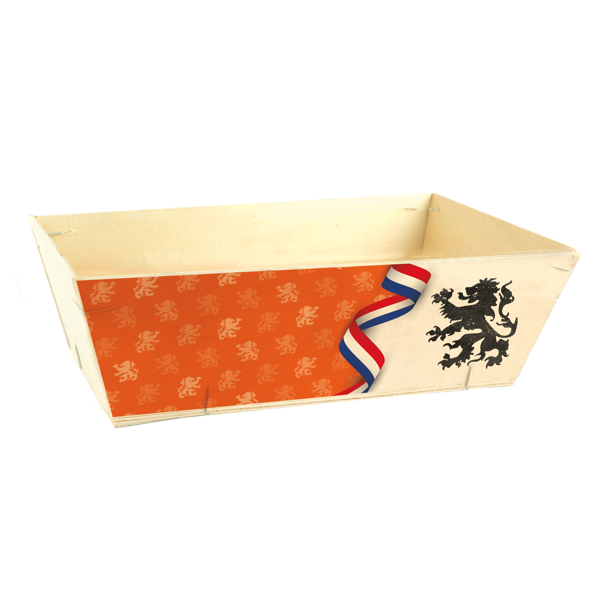 Picture of Pak à 25 houten bak 29,5x19,5x9,2 cm Oranje Holland