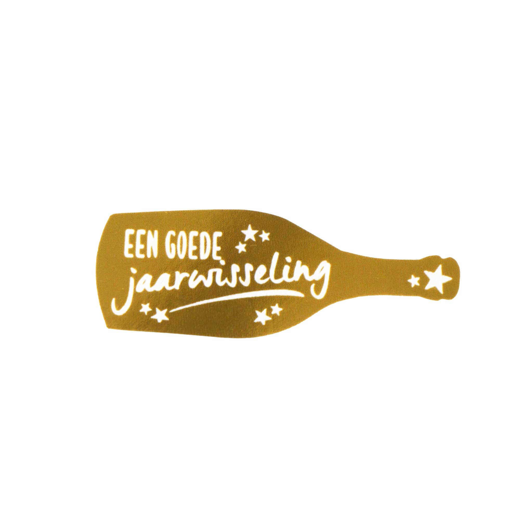 Picture of Ds à 250 kado etiket 7,3x2,7 cm Champagne fles Een goede jaarwisseling
