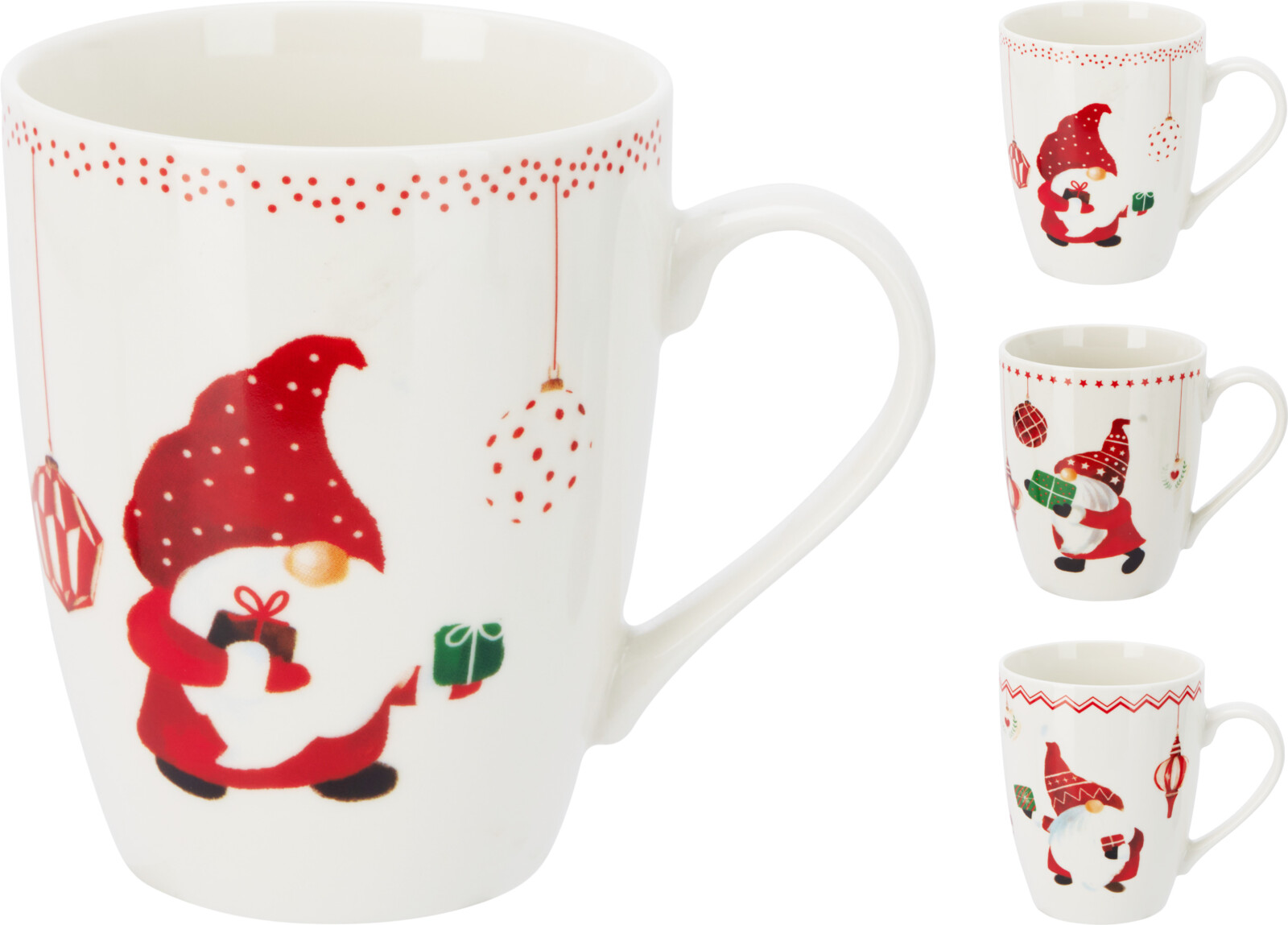 Picture of Mok porselein 340 ml kerst gnoom assorti