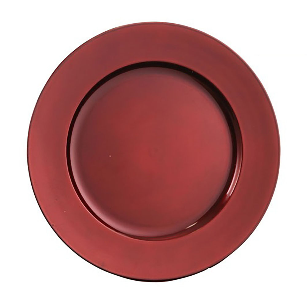 Afbeelding van Kunststof onderbord 33 cm rood