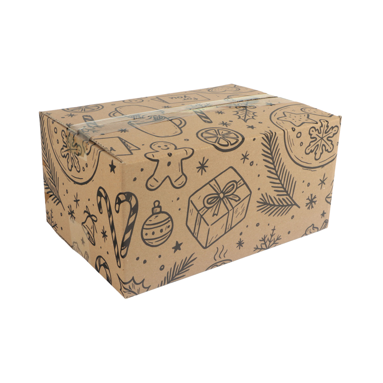 Afbeelding van Kerstdoos C126 Cosy 39x29x12,6 cm kraft