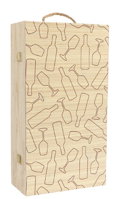 Picture of Wooden box 2 Bottle Jasmine 