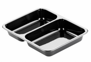 Picture of Ds à 300 cpet menubak  22,6x17,6x4,3 cm zwart 2v (uc)