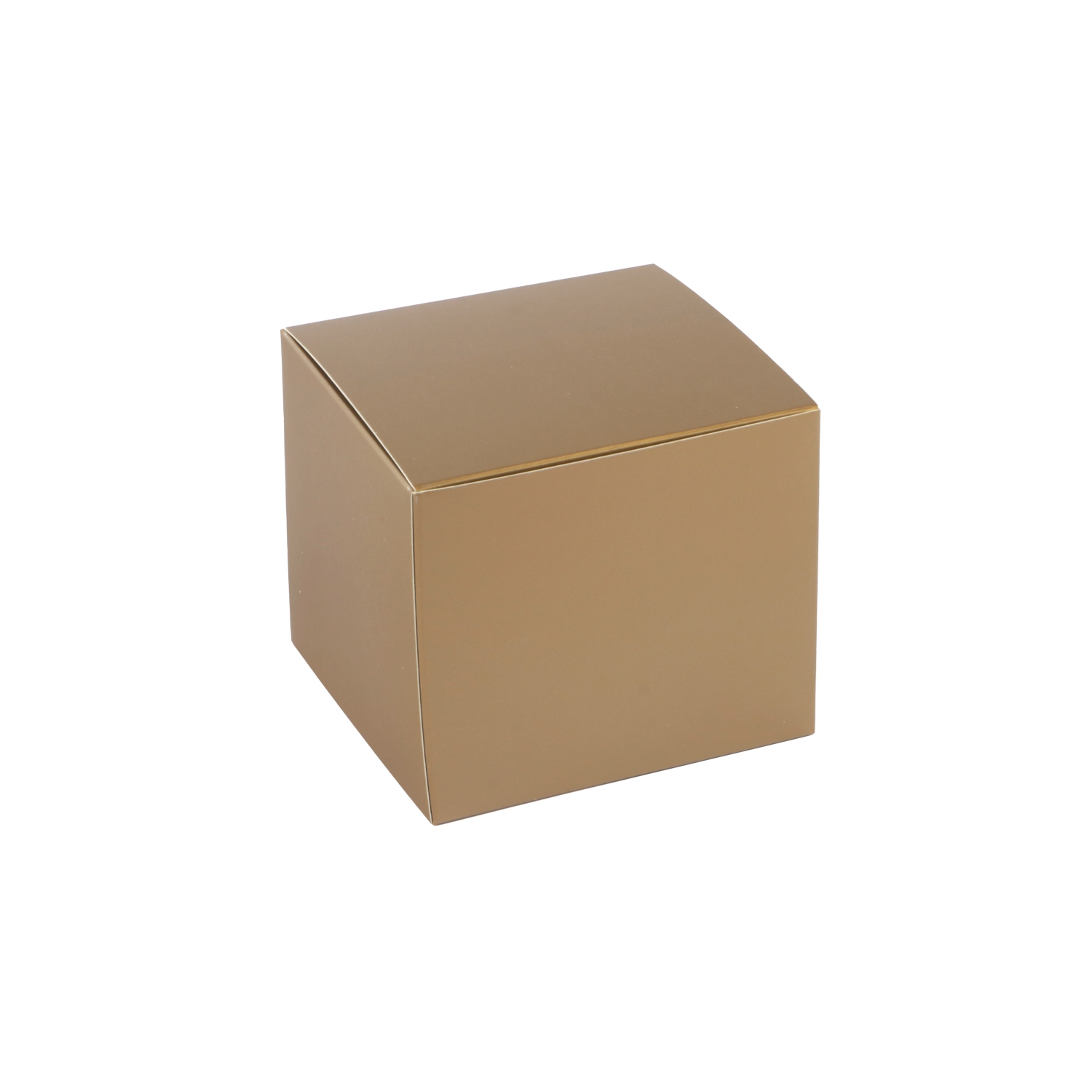 Afbeelding van Ds à 50 kubus klepdoosje 125 gram metallic goud