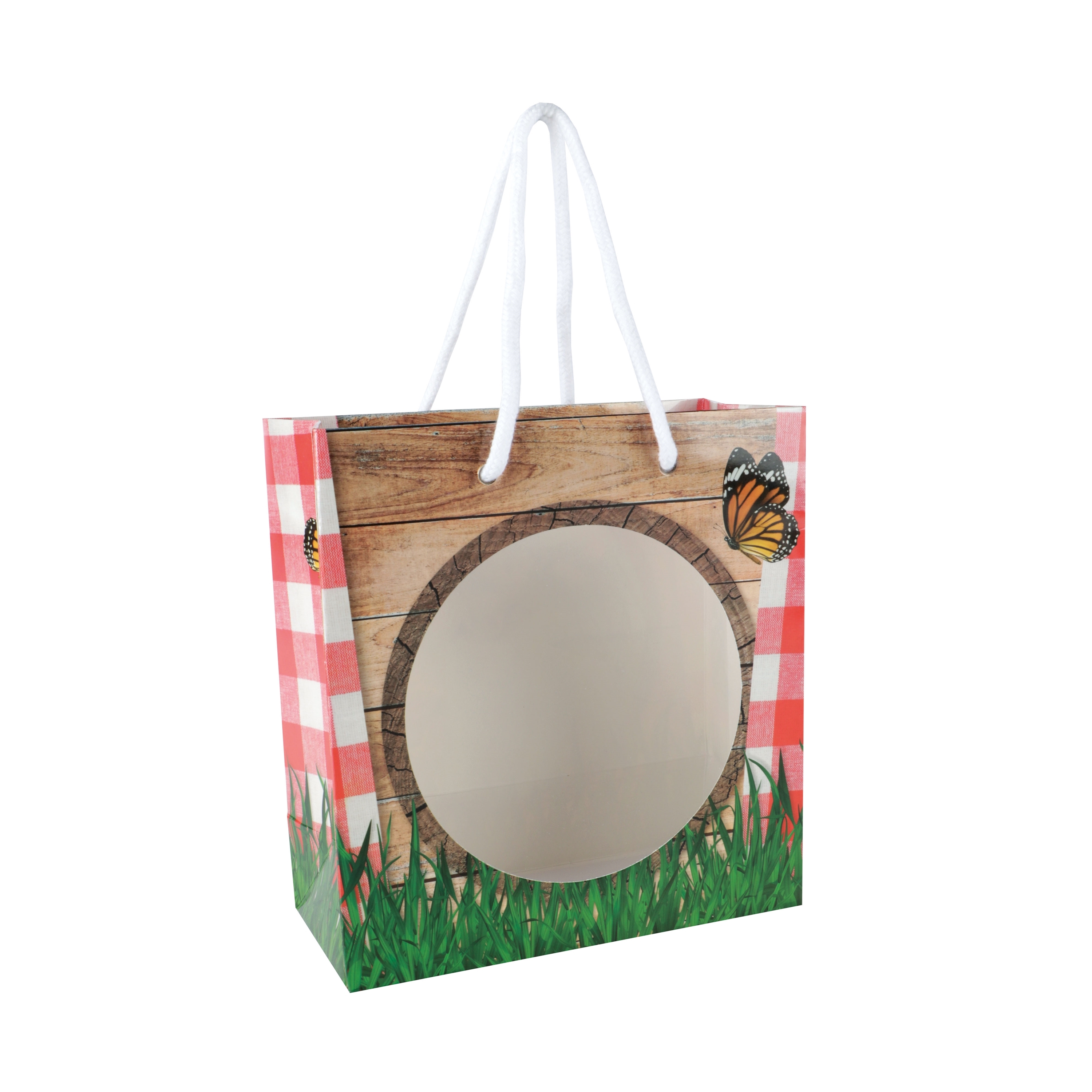 Picture of Ctn à 25 window bag 22+10x28 cm Farm medium