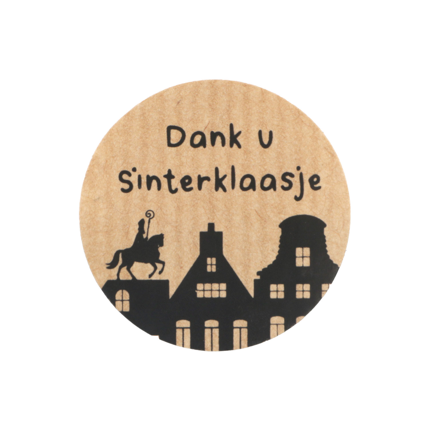 Picture of Ds à 500 Sint etiket 3,5 cm Dank u sinterklaasje