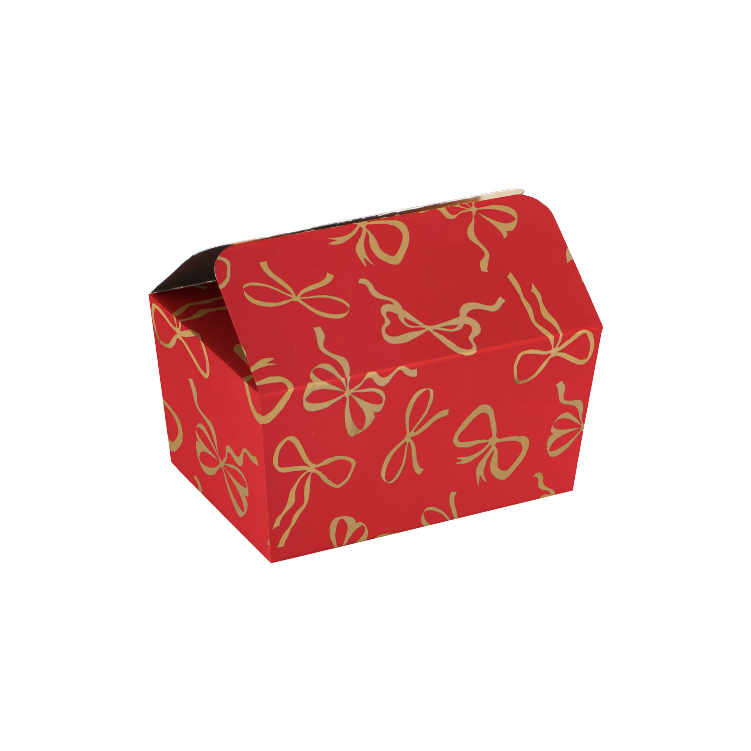 Picture of Pak à 24 luxe bonbondoos 250 gram laag strik rood