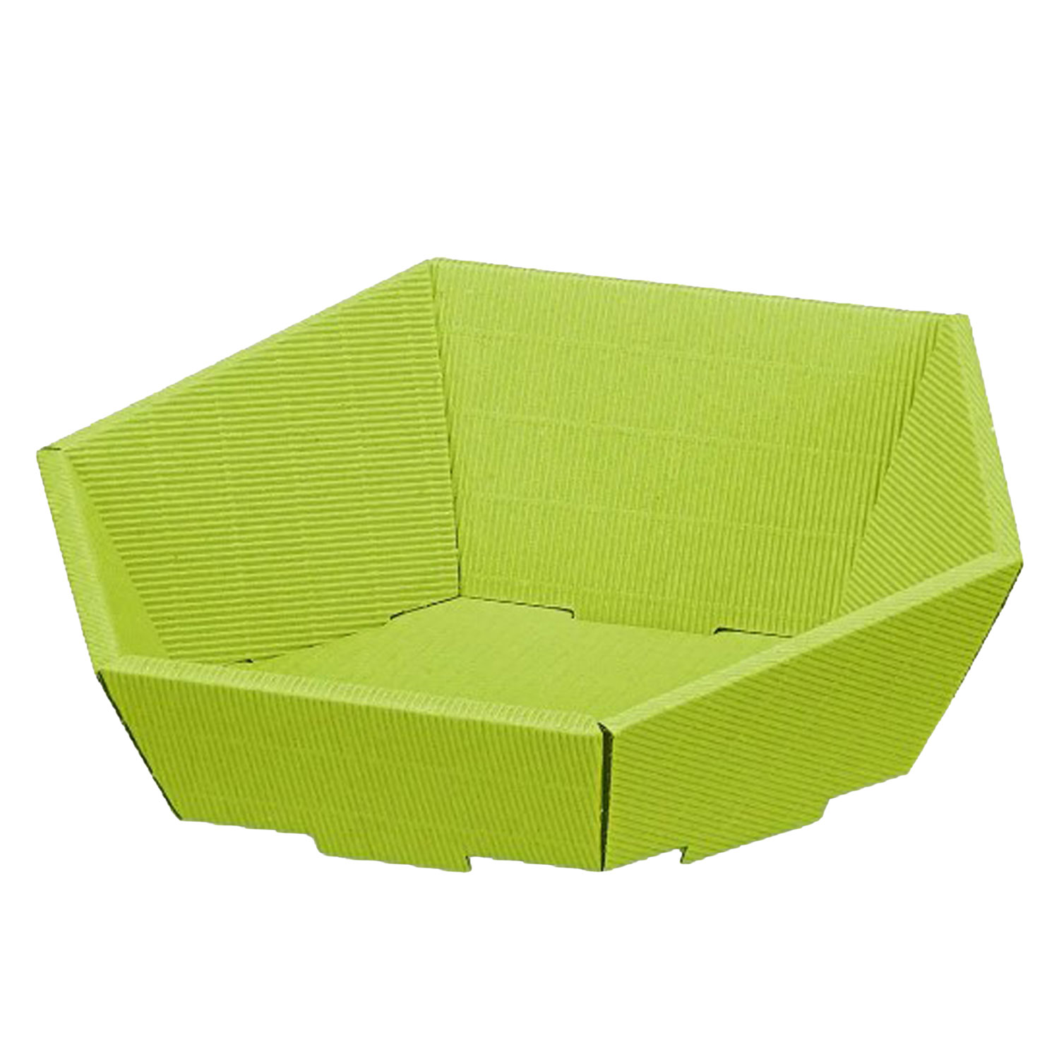 Picture of Ds à 25 kartonnen bak 29x27x6/10,5 cm 6 kant open golf licht groen