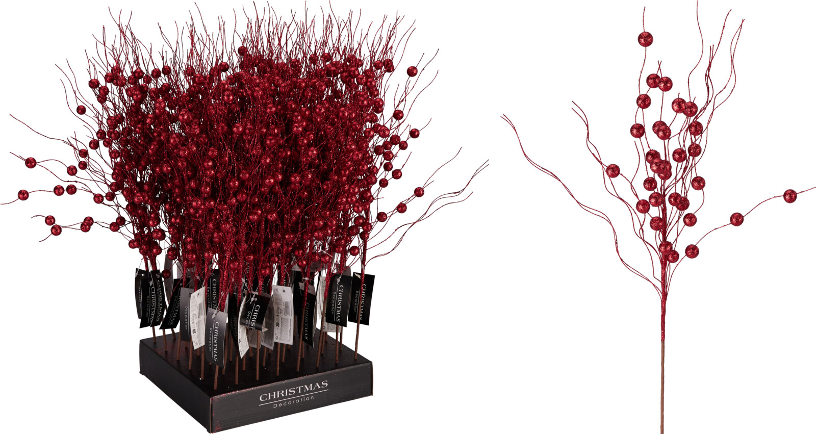 Picture of Kersttak met bessen 58 cm rood