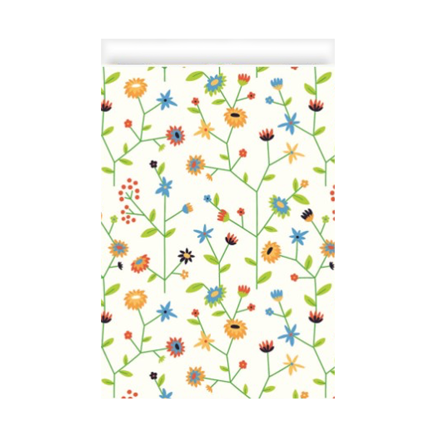 Afbeelding van Pak à 100 kadozak 12x19 cm wilde bloemen