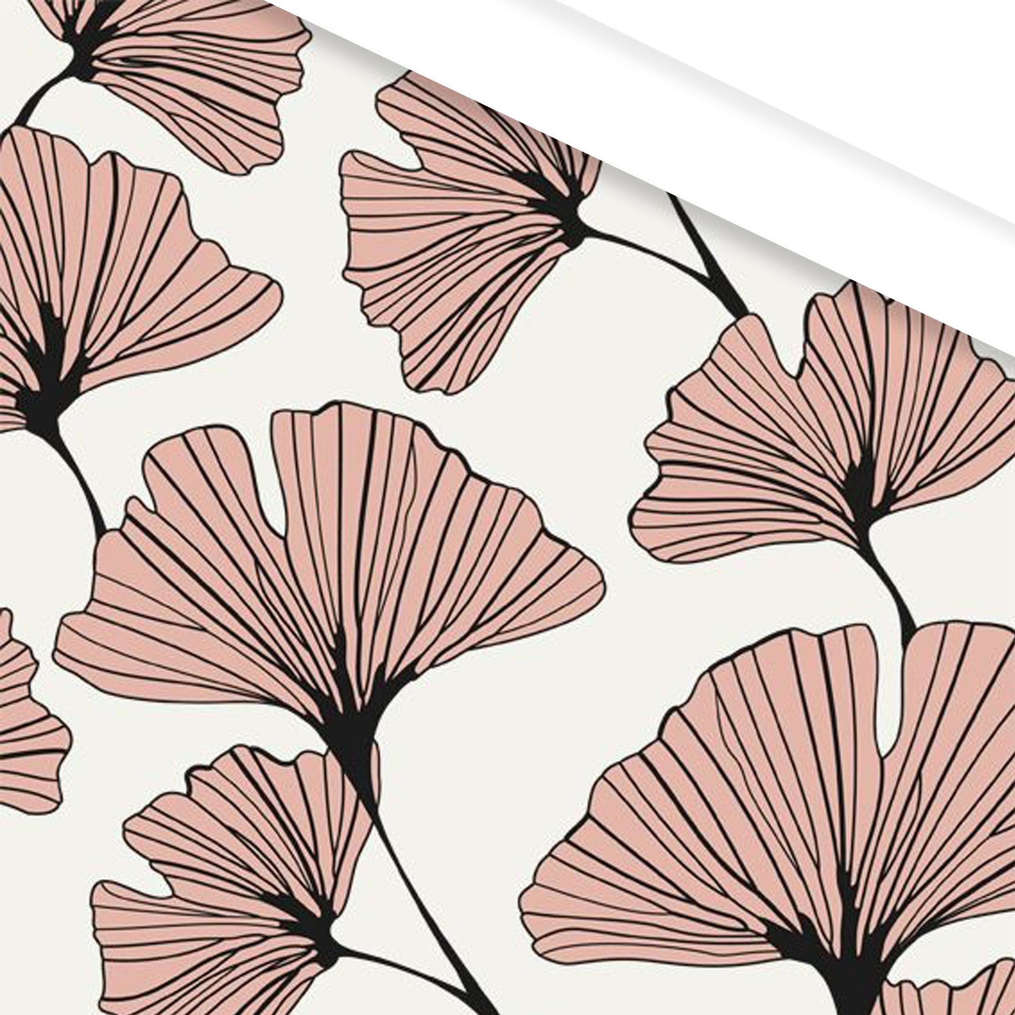 Picture of Rol kadopapier 50 cm 150 mtr Ginkgo oud roze (uc)