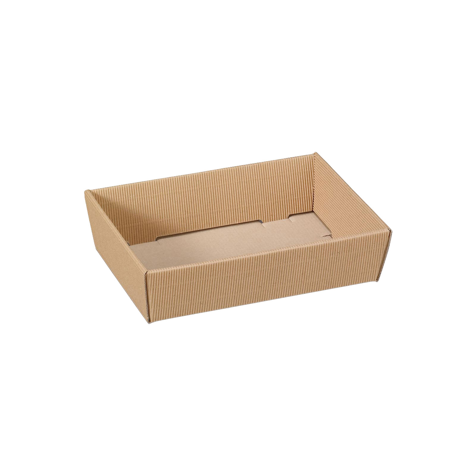 Afbeelding van Ds à 25 kartonnen bak 22x15x5,5 cm open golf naturel