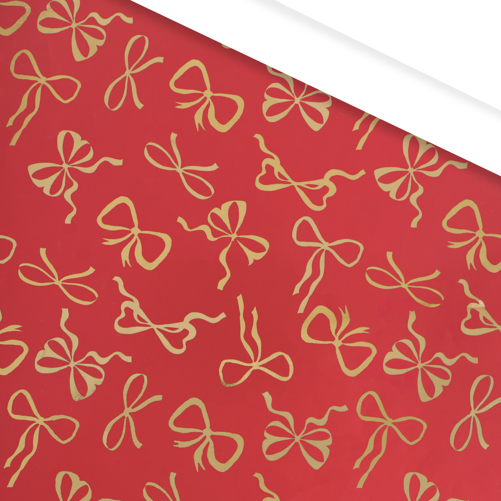 Picture of Rol kadopapier 50 cm 100 mtr strik metallic rood