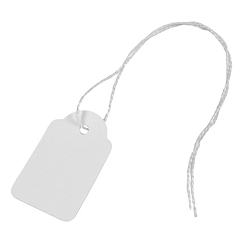 Afbeelding van Ds à 500 hangetiket 2,2x3,5 cm wit nr. 390