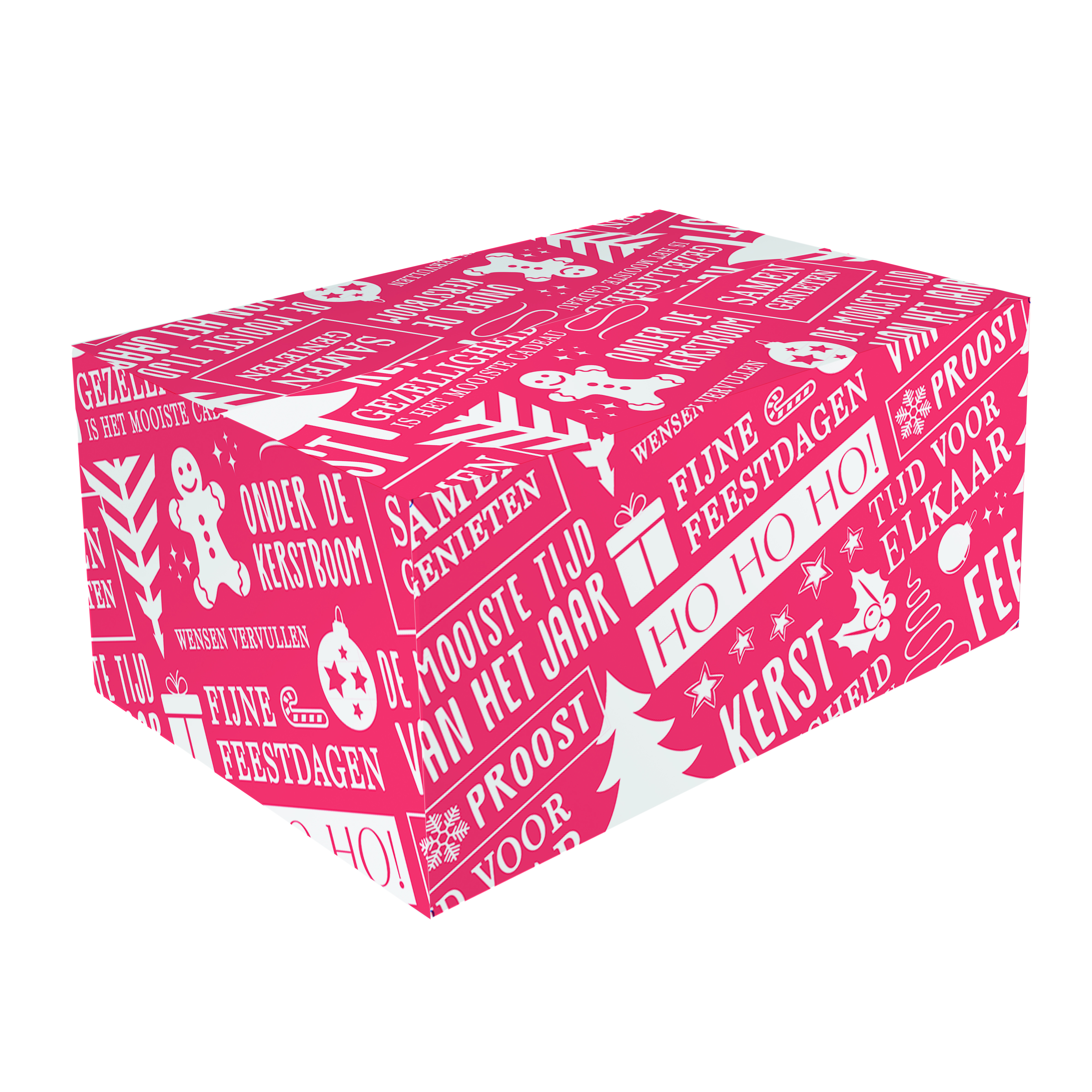 Afbeelding van Kerstdoos C177 Tijd voor elkaar 39x29x17,7 cm rood