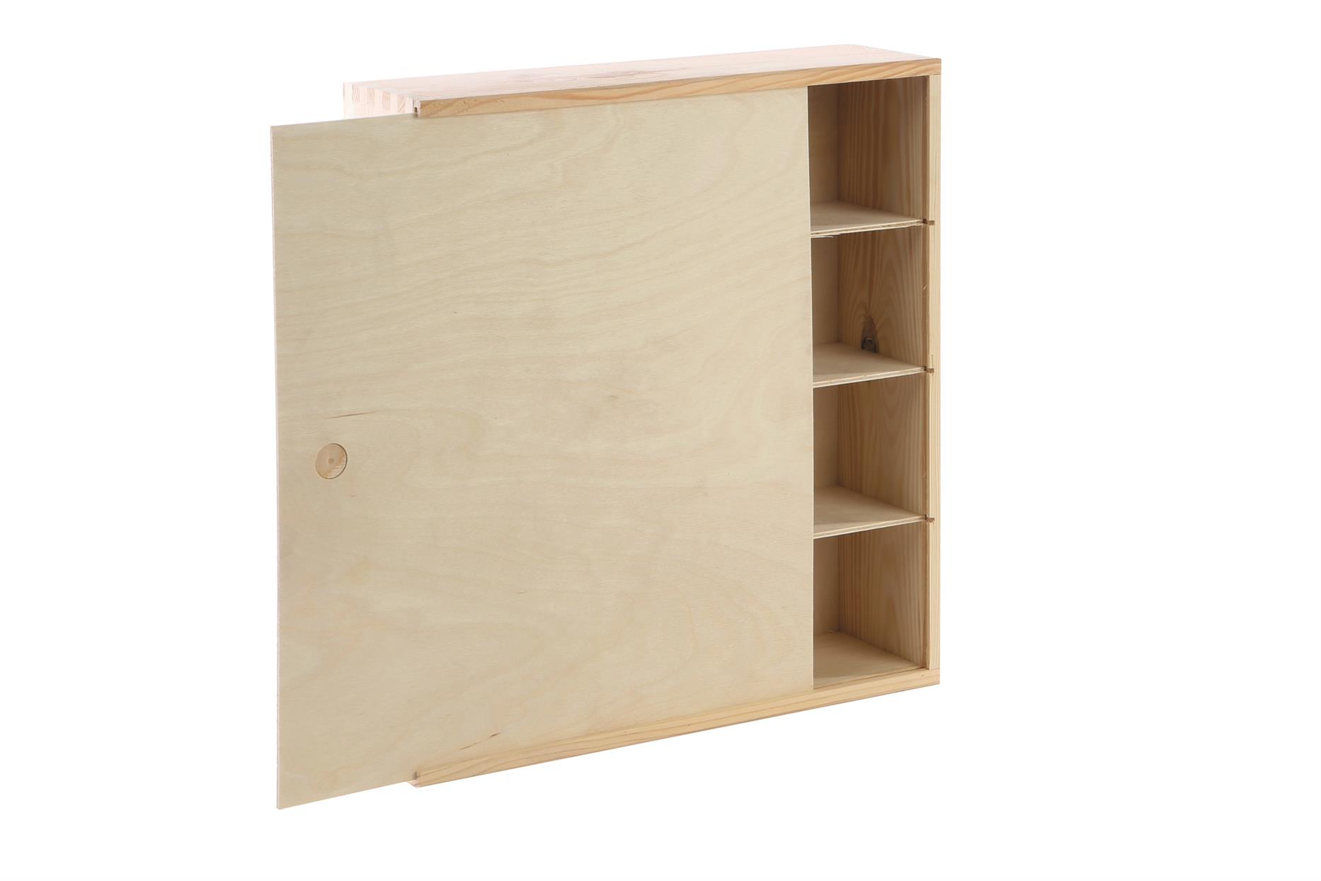 Picture of Schuifdekselkist 4 fles met blokverbinding