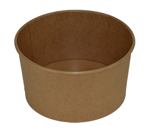 Afbeelding van Ds à 500 kraft foodcontainer/saladebowl 1000ml ø14,5x7,7 cm