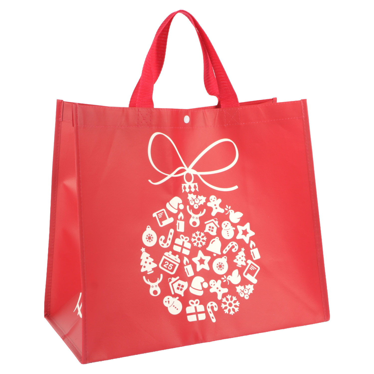 Picture of Bag à 10 big shopper 40+22x35+3 cm Fijne Feestdagen