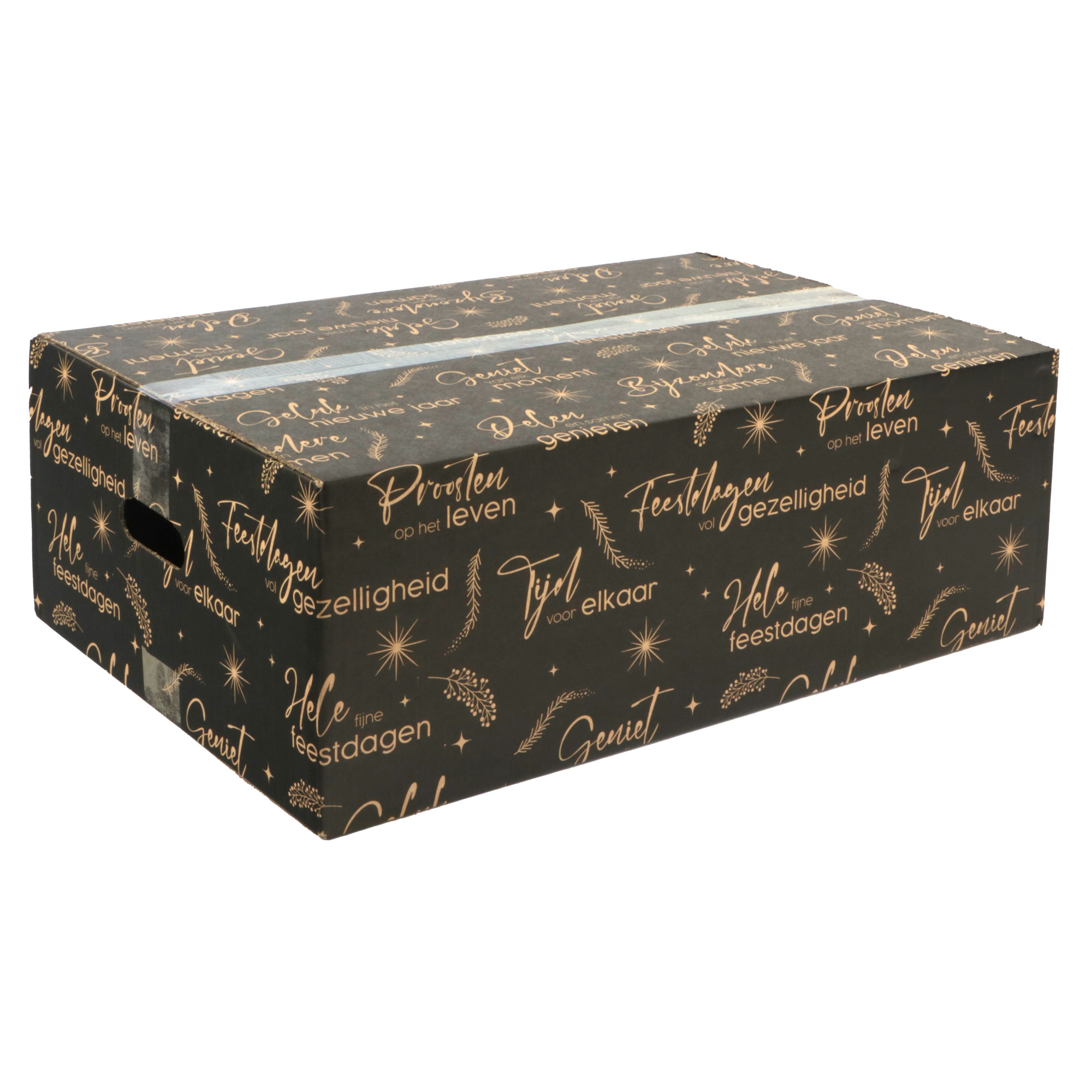 Picture of Kerstdoos G270 kerstwensen 49x39x27 cm zwart (uc)