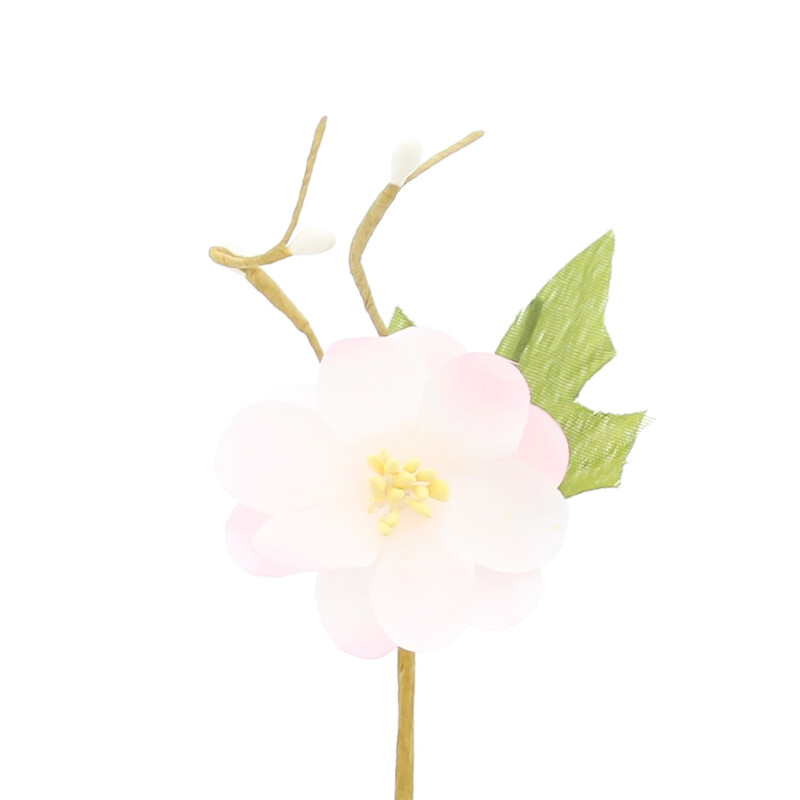 Afbeelding van Ds à 96 decoratie lentebloesem r3x5 cm steker 5,5 cm licht roze