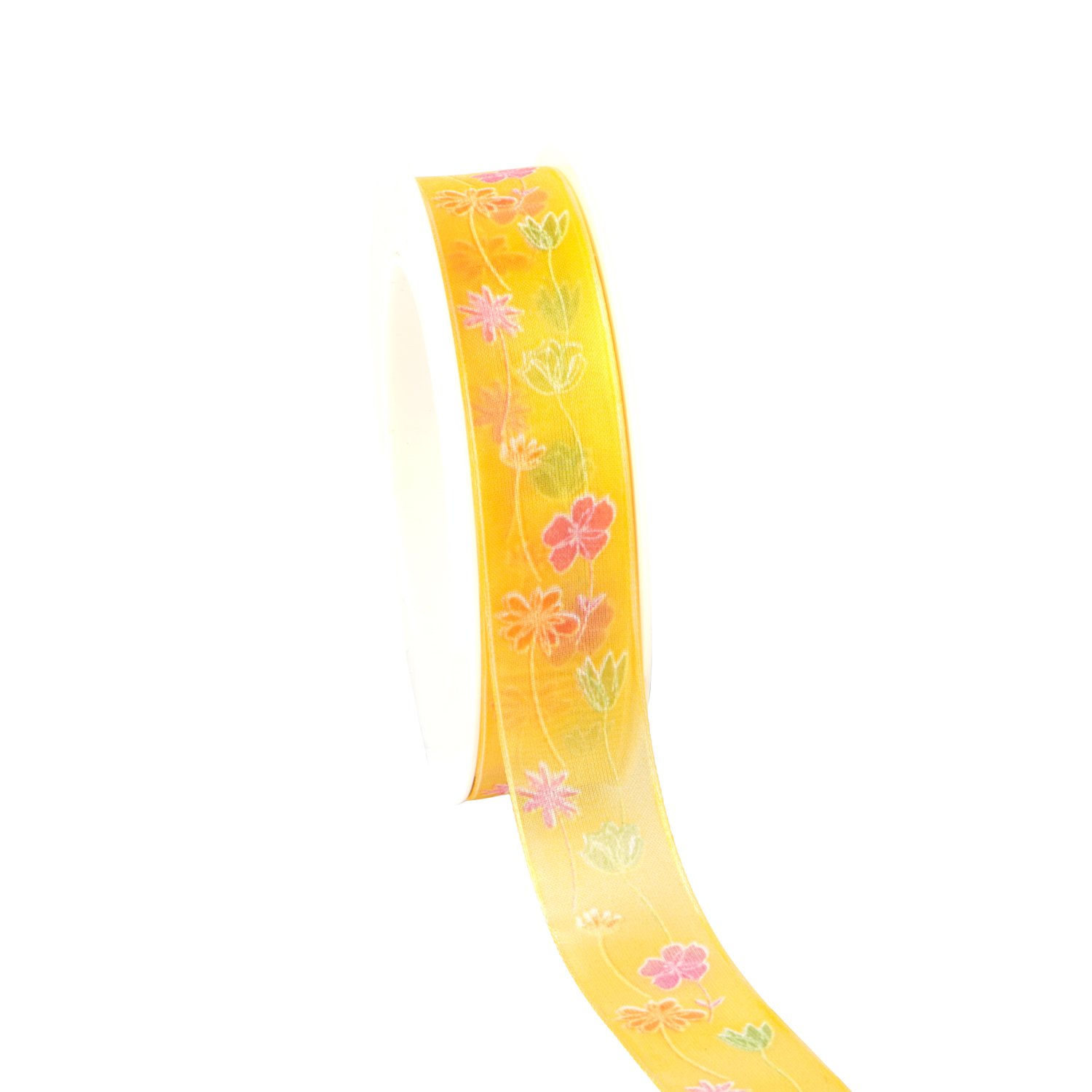 Picture of Rol organzalint 25 mm 20 mtr bloemrijk geel