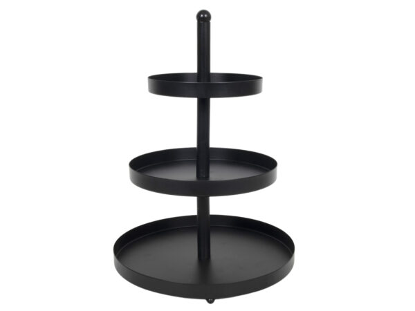 Afbeelding van Etagère metaal 3 laags 25x35 cm zwart