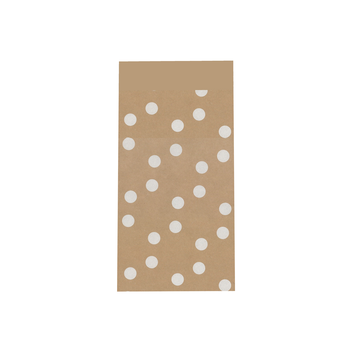 Afbeelding van Ds à 200 kadozak 7x13 cm kraft met witte stippen