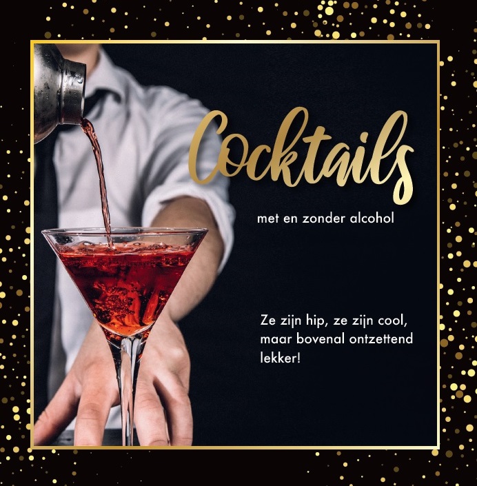 Afbeelding van Boekje 15x15 cm 48 blz Cocktails met en zonder alcohol