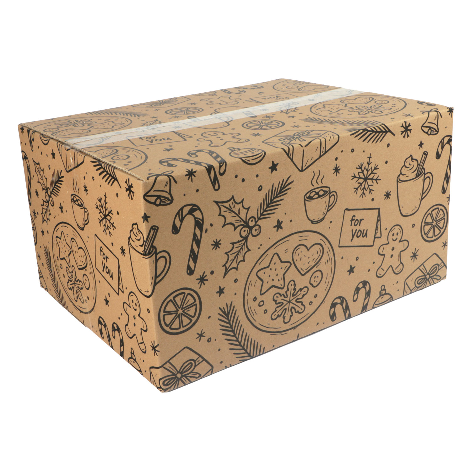 Afbeelding van Kerstdoos D230 Cosy 45x35x23 cm kraft