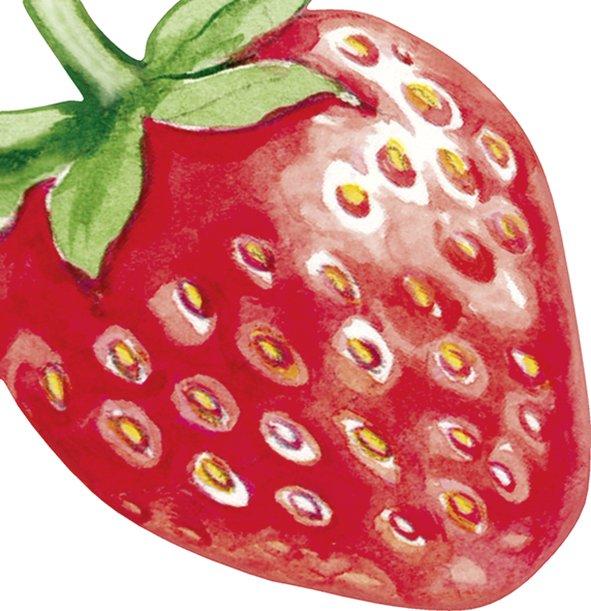 Afbeelding van Pak à 12 servetten 33x33 cm 3 laags Aardbei