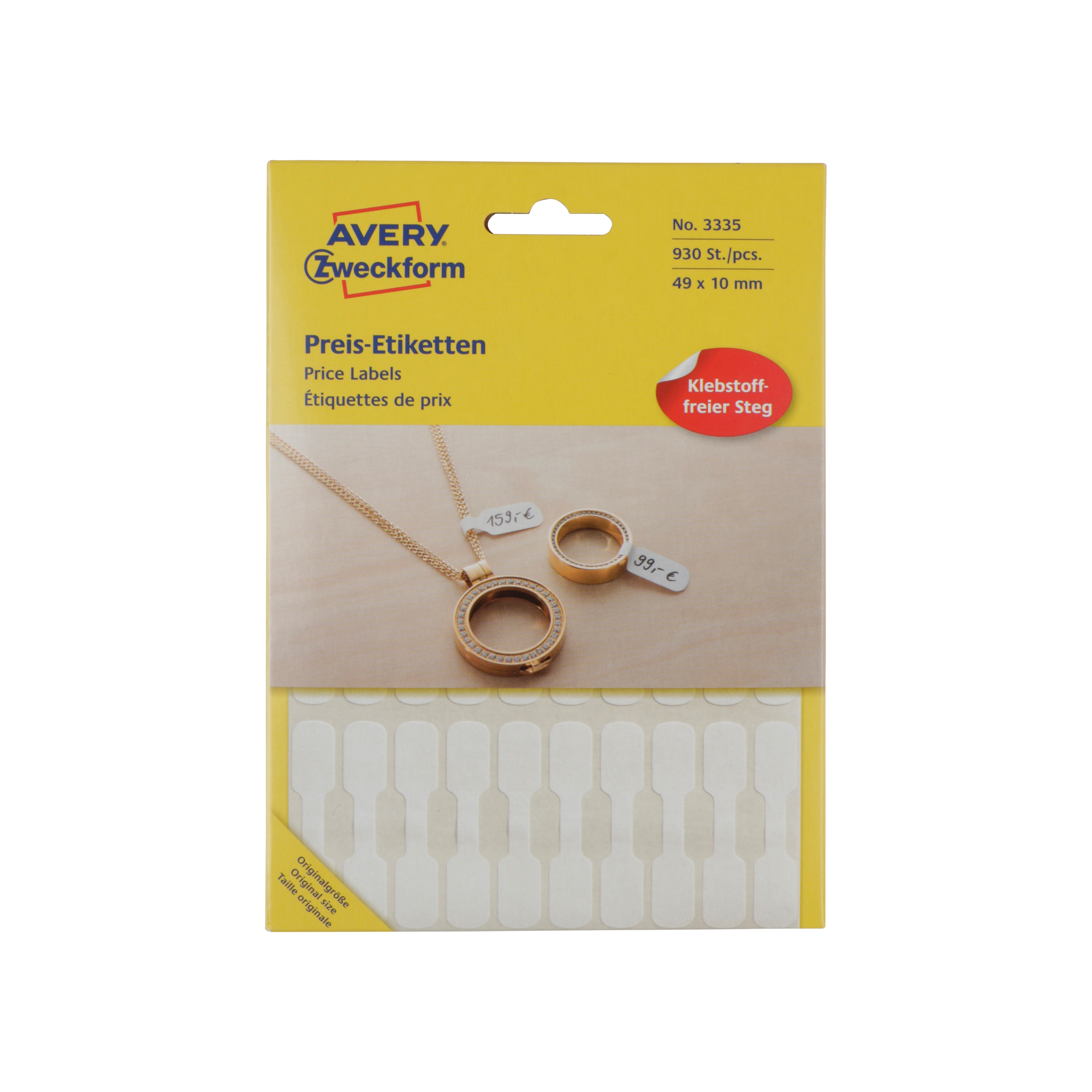 Afbeelding van Map etiket 1x4,9 cm  Avery