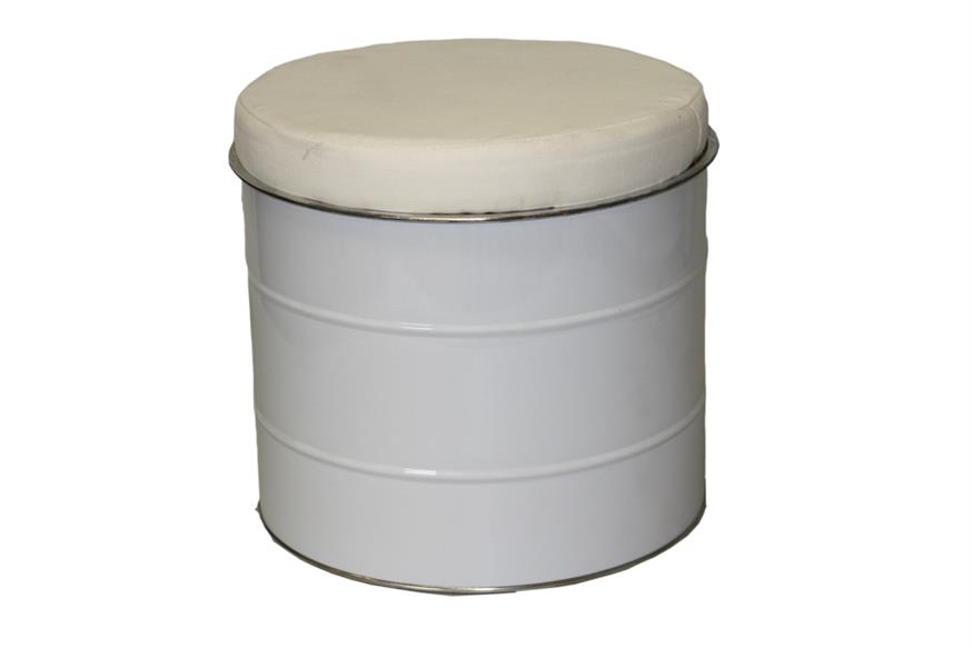 Picture of Poef met kussen 28,3x23 cm wit (uc)