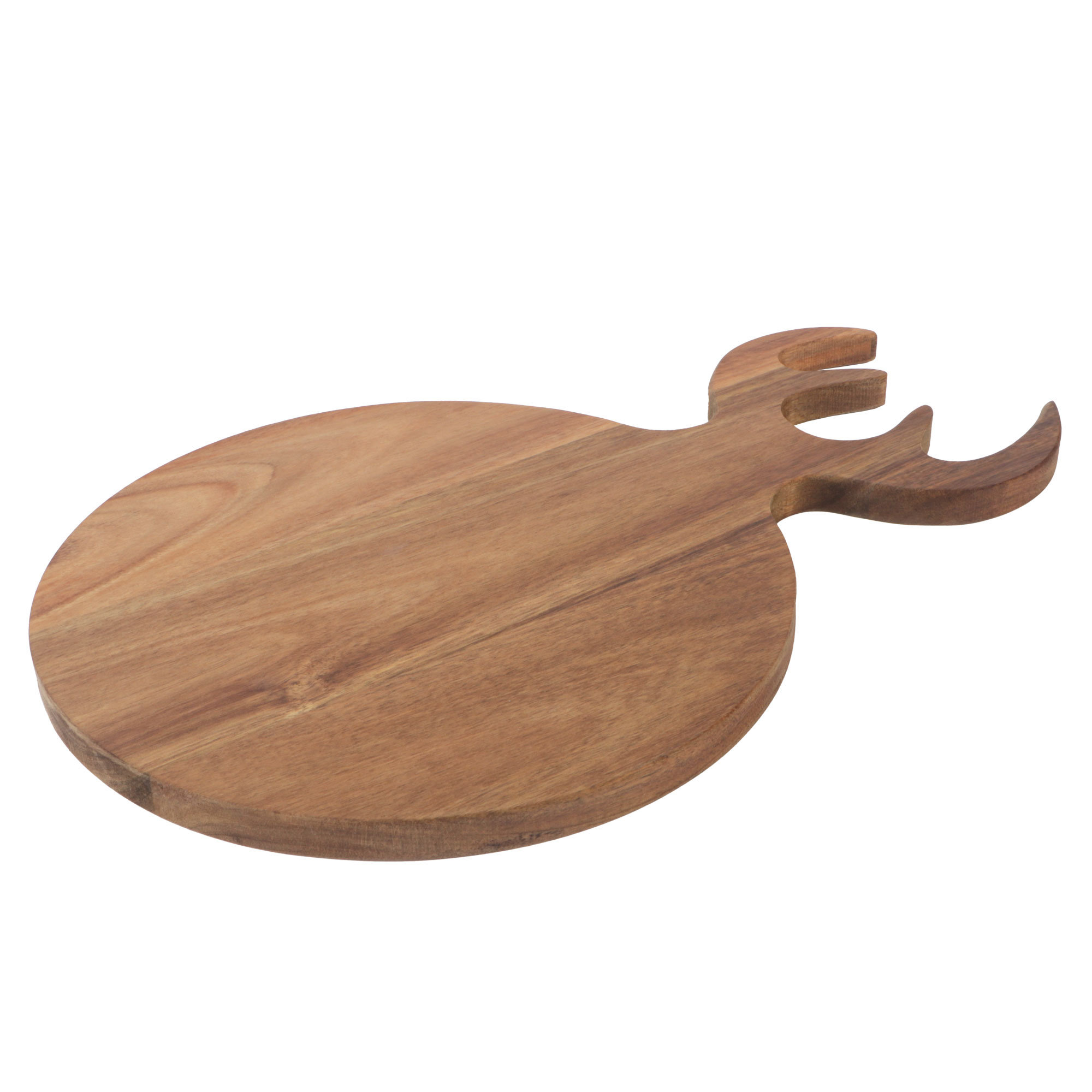 Picture of Acacia snijplank 25,5x40x1,5 cm met mes en hertengewei  