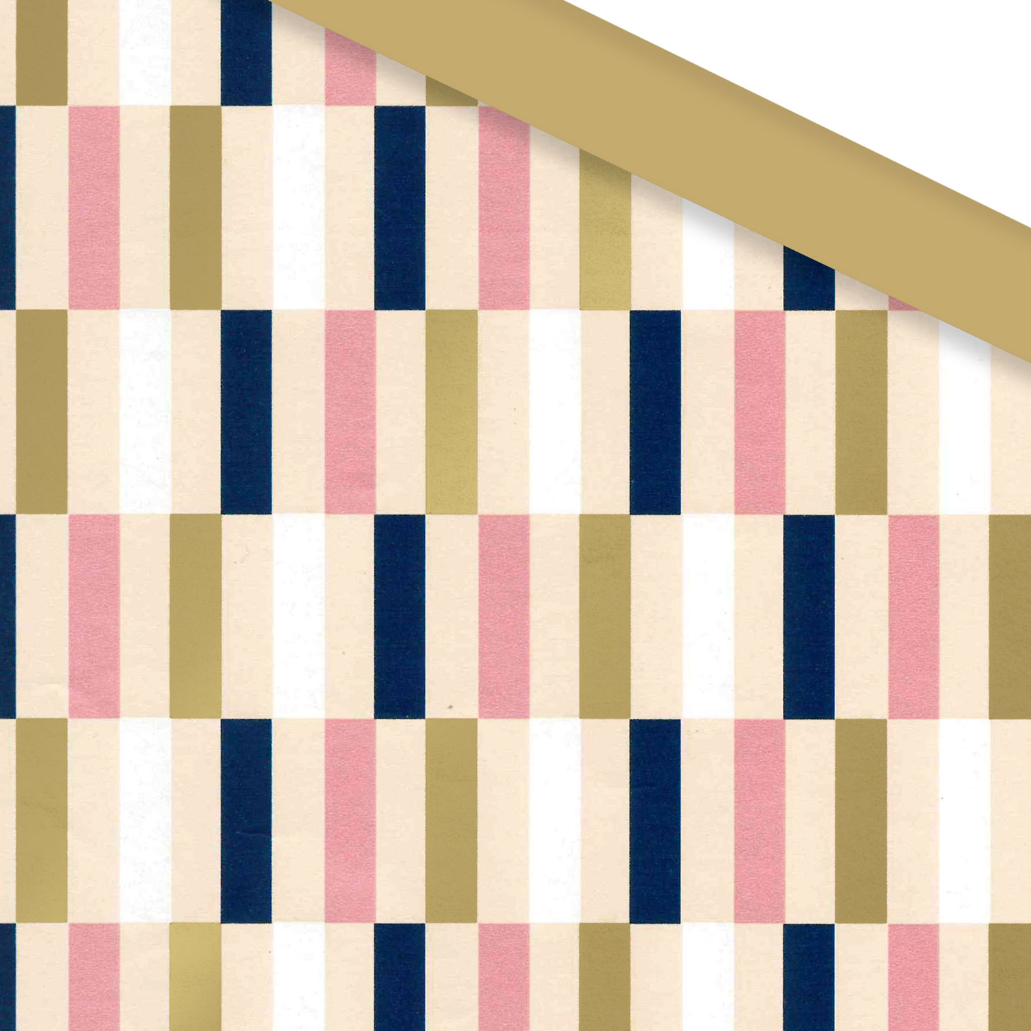 Afbeelding van Rol kadopapier 50 cm 100 mtr domino blauw/roze/goud