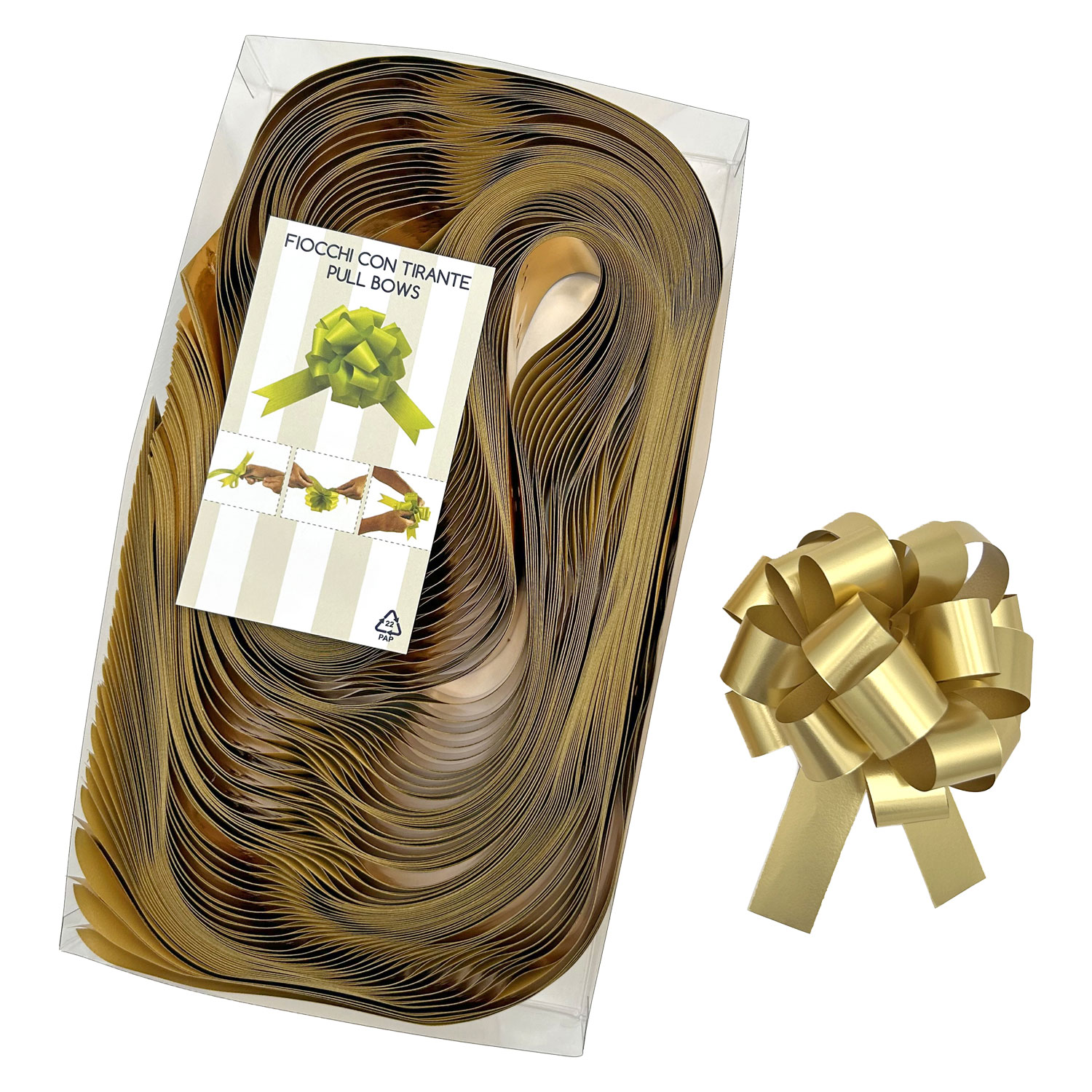 Afbeelding van Pak à 30 trekstrik Ø95 mm 19 mm mat goud