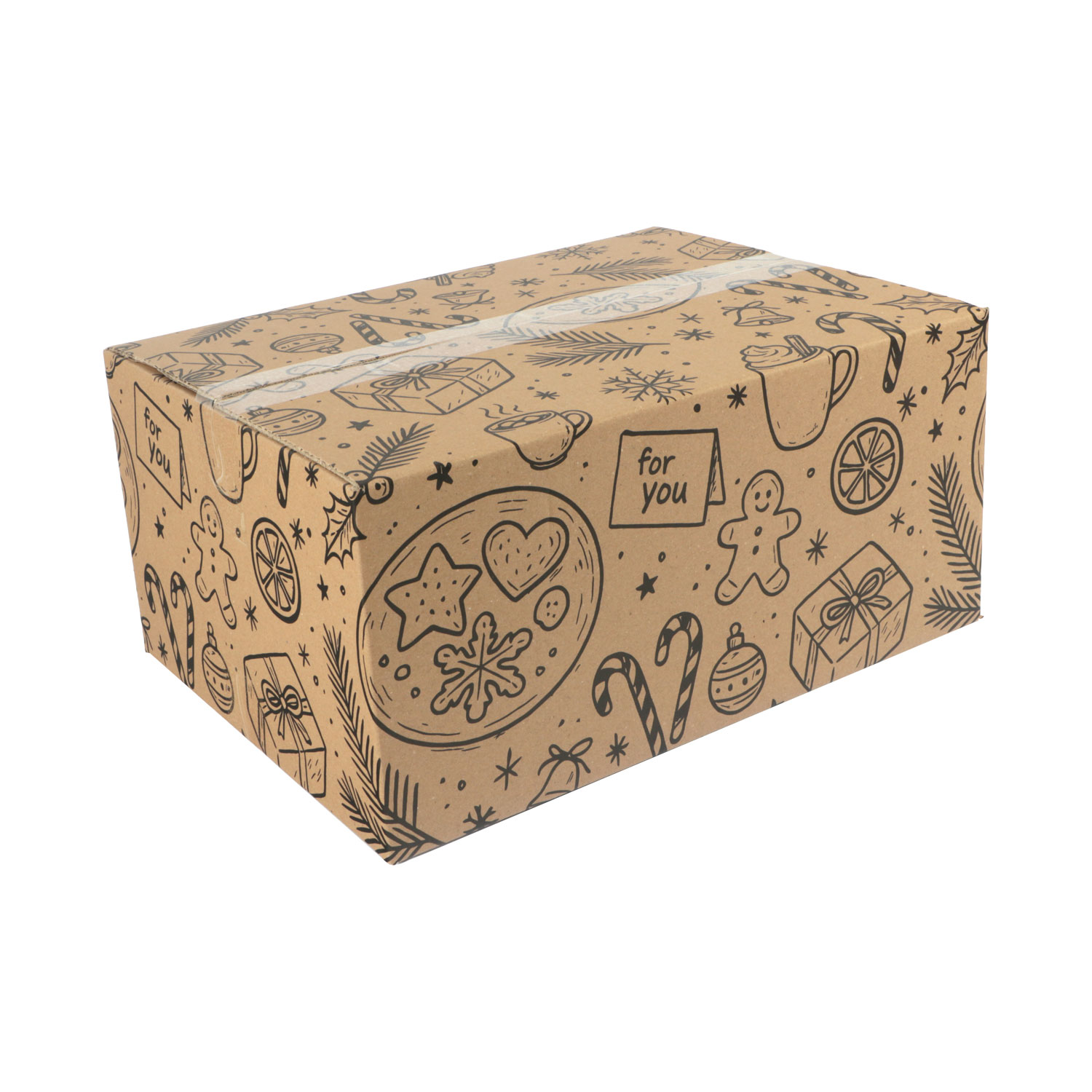 Afbeelding van Kerstdoos C177 Cosy 39x29x17,7 cm kraft