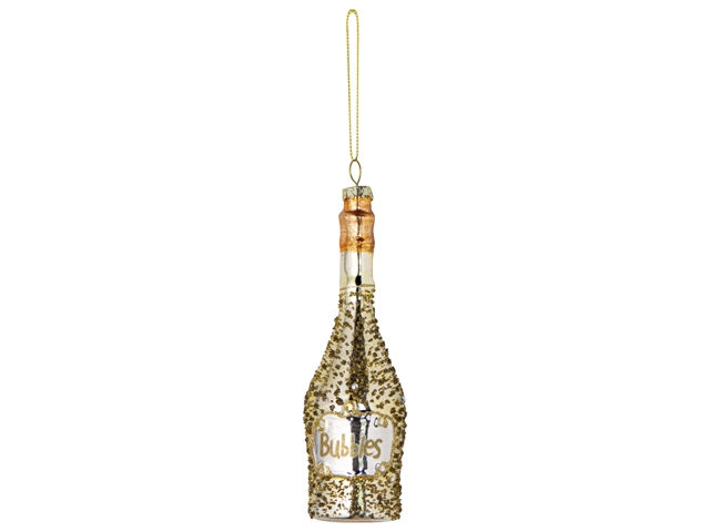 Picture of Kerstbal Champagnefles (uc)