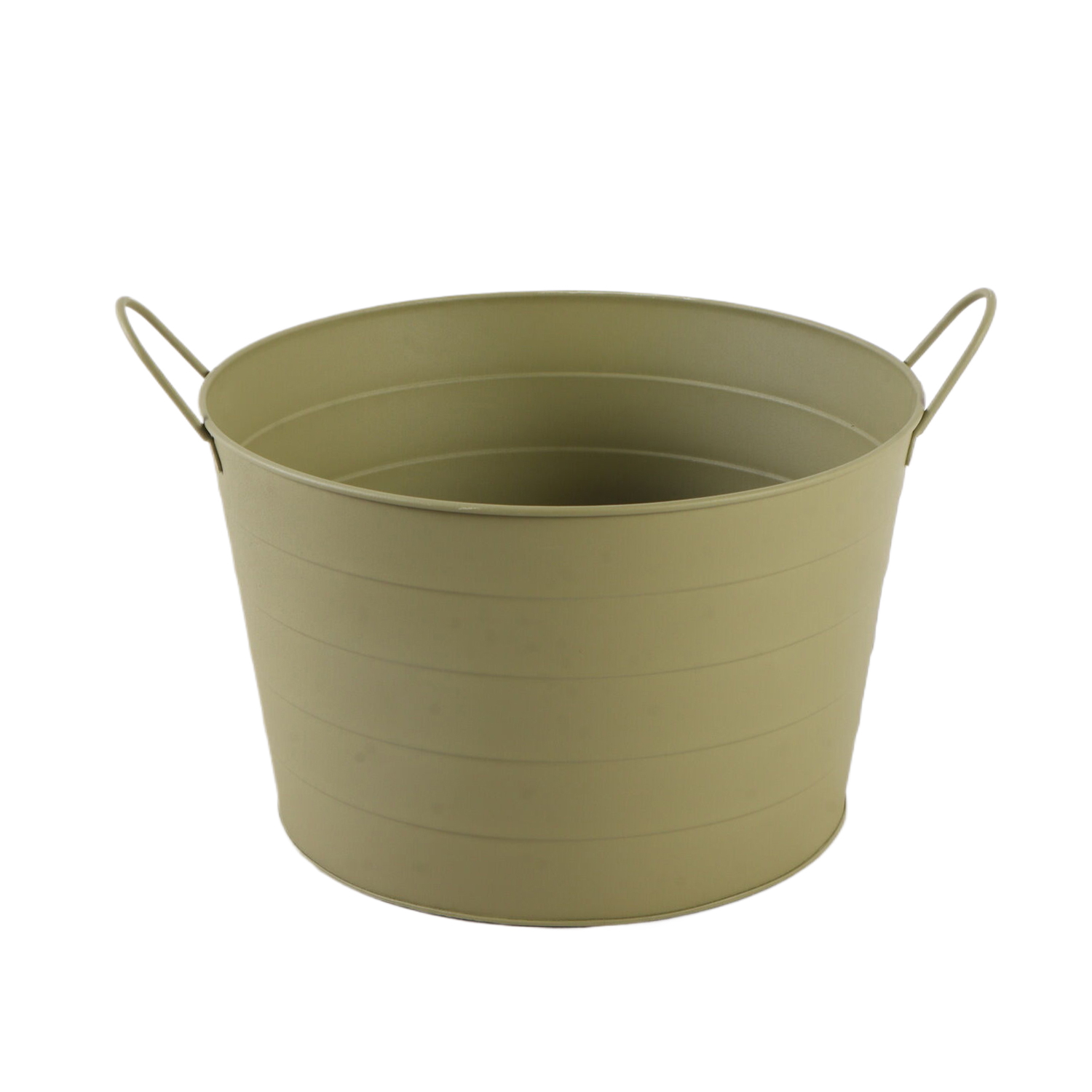 Afbeelding van Metalen bak met oor 32x20/24 cm groen