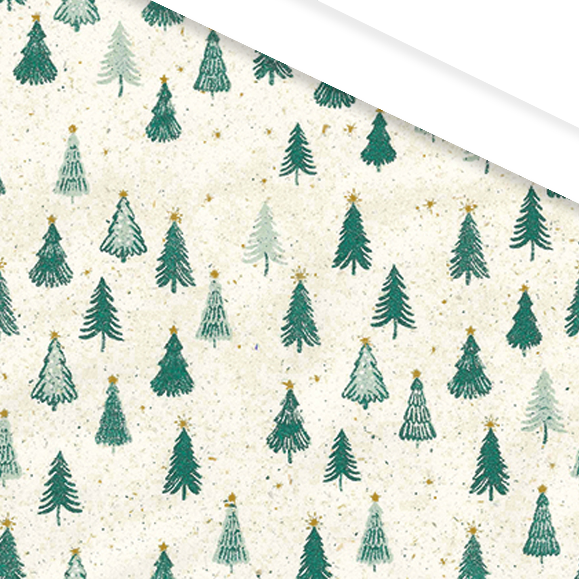 Afbeelding van Rol Kerstpapier 50 cm 100 mtr kerstbomen eco